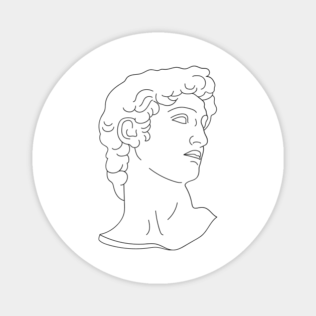 David Michelangelo Lineart Magnet by SybaDesign